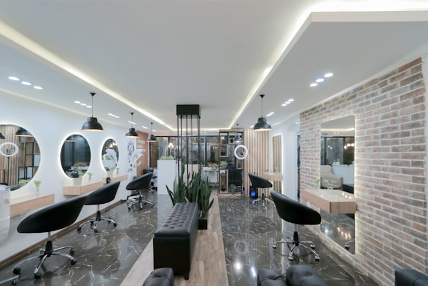 Interior de un estudio de belleza